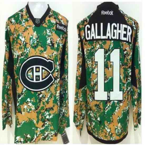 Montreal Canadiens #11 Brendan Gallagher Camo Veterans Day Practice Stitched NHL jersey1